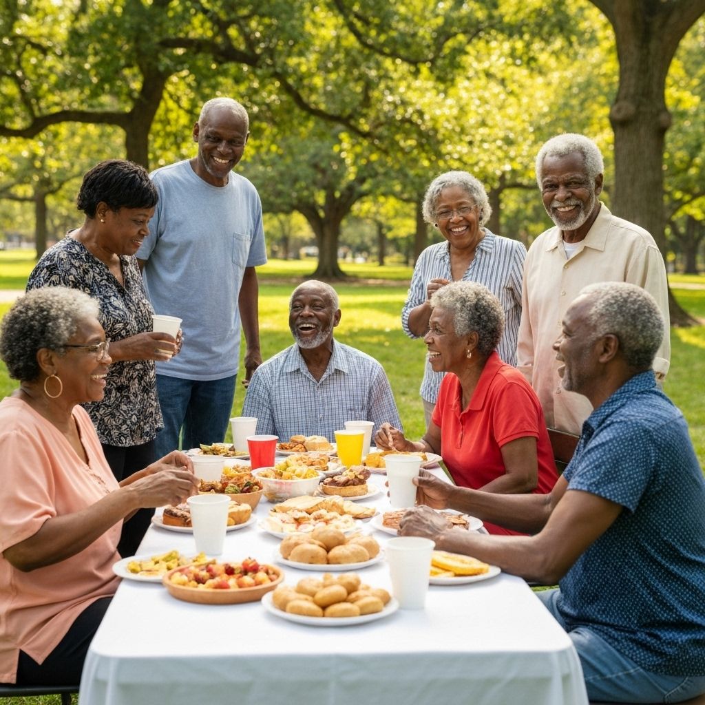 Seniors picnic background